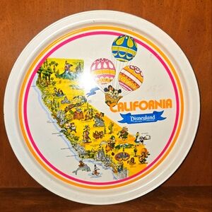 Disneyland California Souvenir Plate Retro Decor Vintage